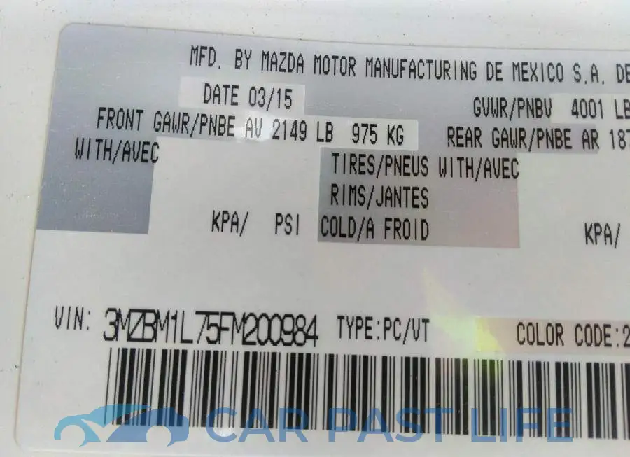 3MZBM1L75FM200984# 9