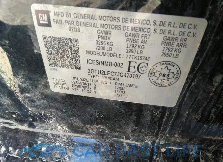 3GTU2LEC7JG470197# 9