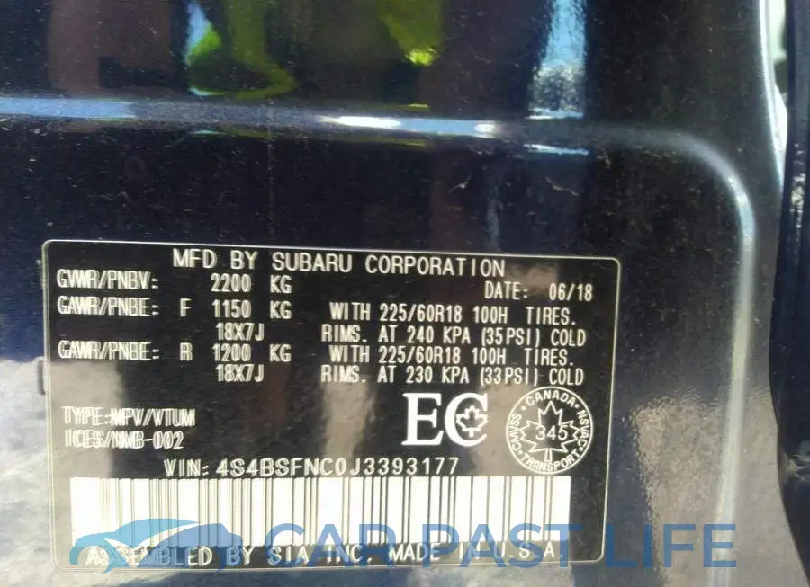 4S4BSFNC0J3393177# 9