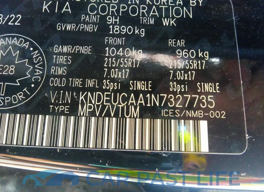 KNDEUCAA1N7327735# 9