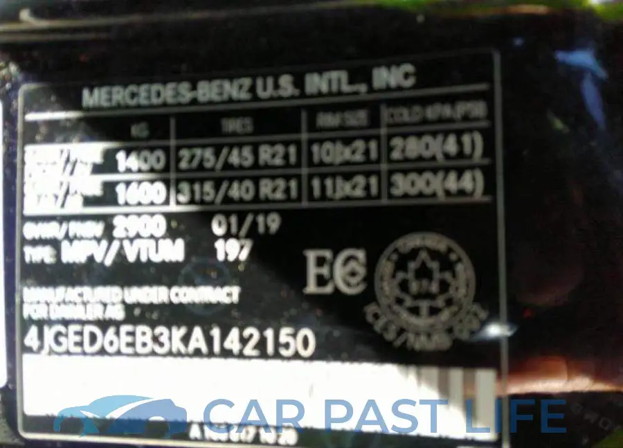 4JGED6EB3KA142150# 10