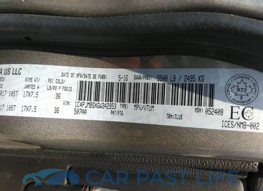 1C4PJMBSXGW342953# 9