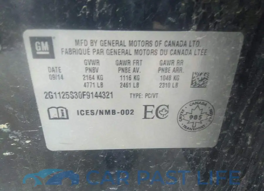 2G1125S30F9144321# 9