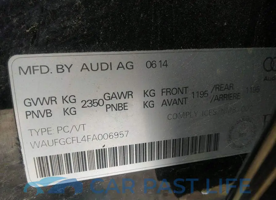WAUFGCFL4FA006957# 9