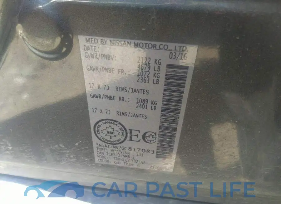 5N1AT2MV2GC817083# 9