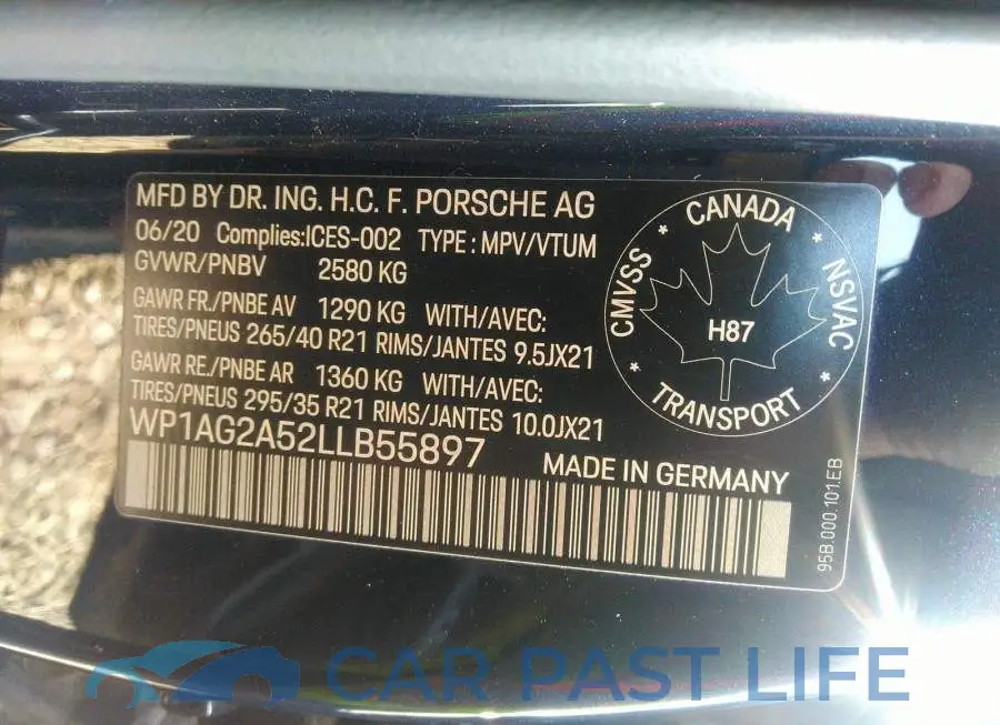 WP1AG2A52LLB55897# 9