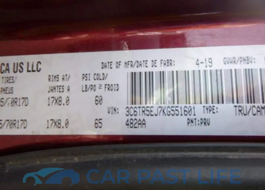 3C6TR5EJ7KG551601# 9