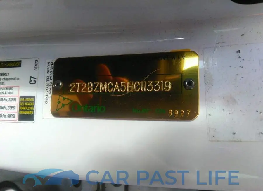 2T2BZMCA5HC113319# 9