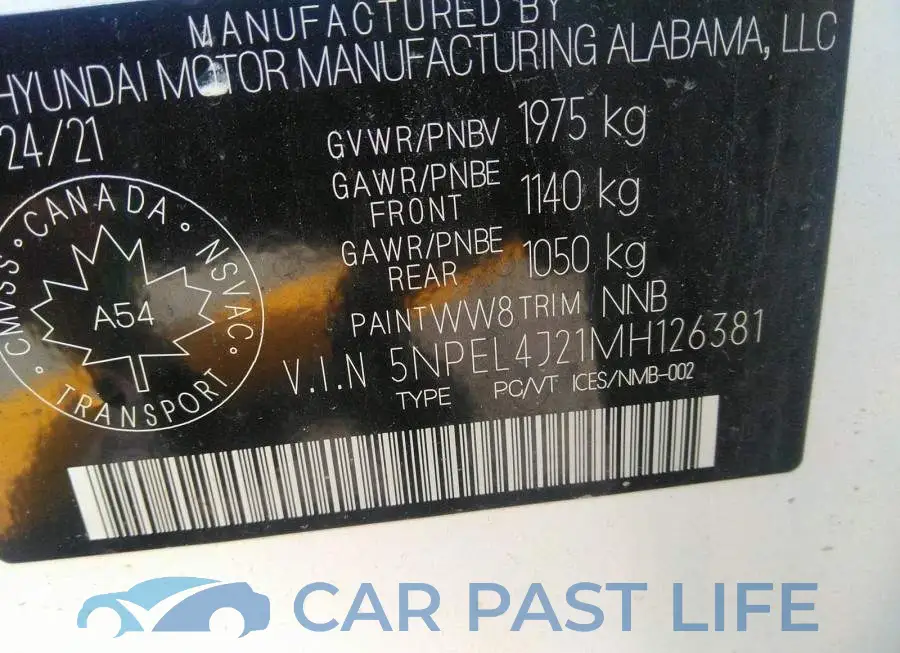 5NPEL4J21MH126381# 9