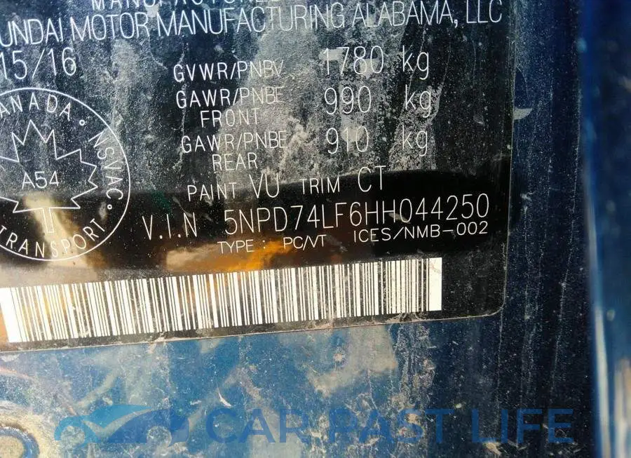 5NPD74LF6HH044250# 9