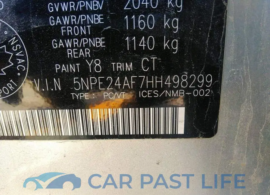 5NPE24AF7HH498299# 9