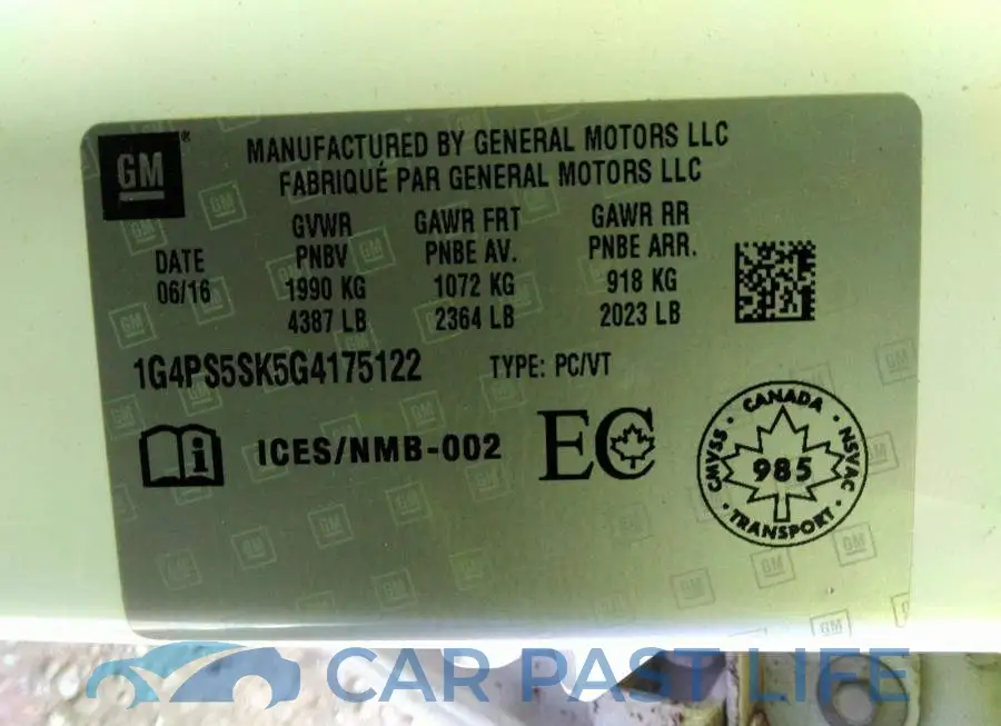 1G4PS5SK5G4175122# 9