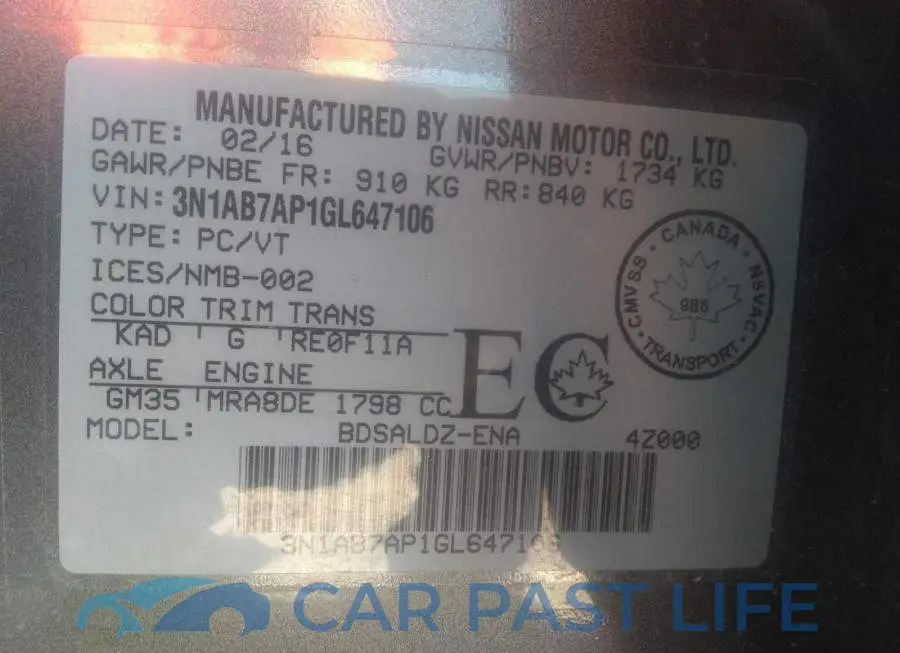 3N1AB7AP1GL647106# 9