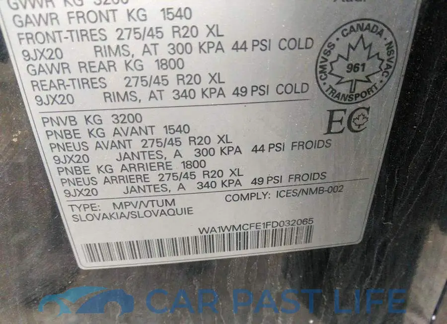 WA1WMCFE1FD032065# 9