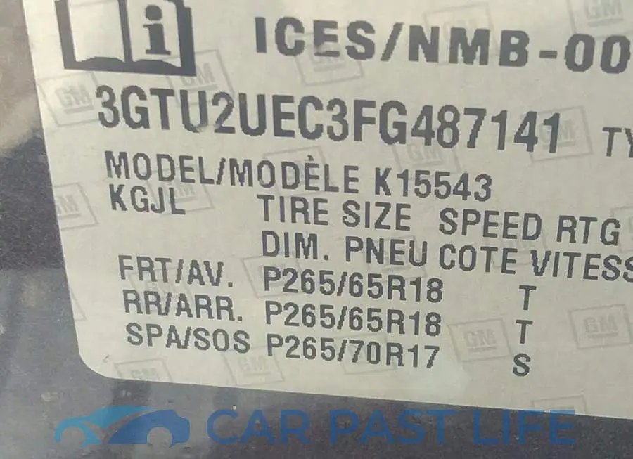 3GTU2UEC3FG487141# 9