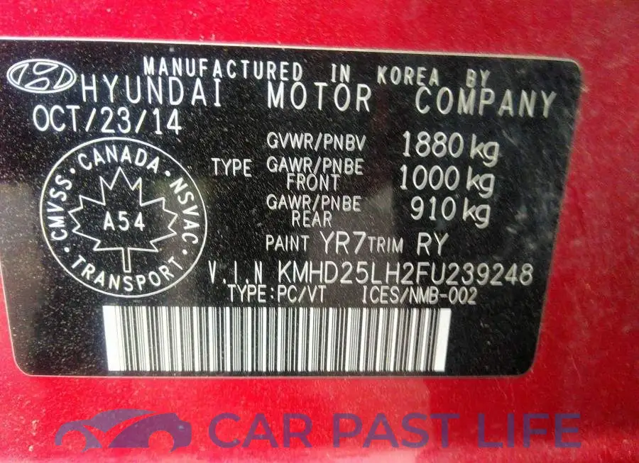 KMHD25LH2FU239248# 9
