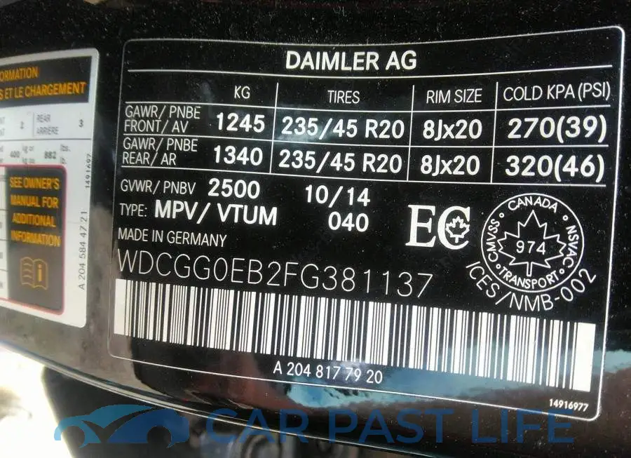 WDCGG0EB2FG381137# 9