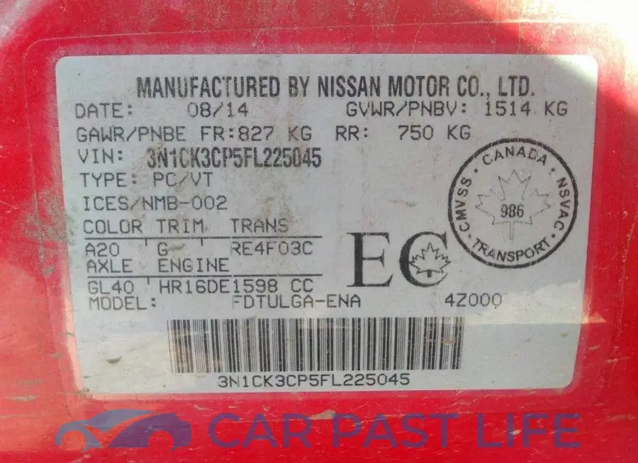 3N1CK3CP5FL225045# 9