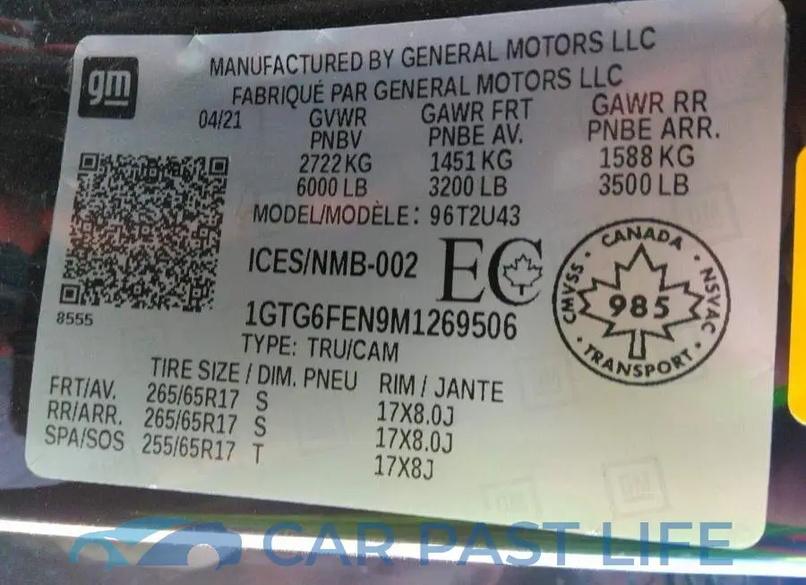 1GTG6FEN9M1269506# 9