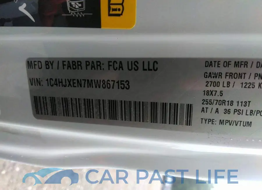 1C4HJXEN7MW867153# 9