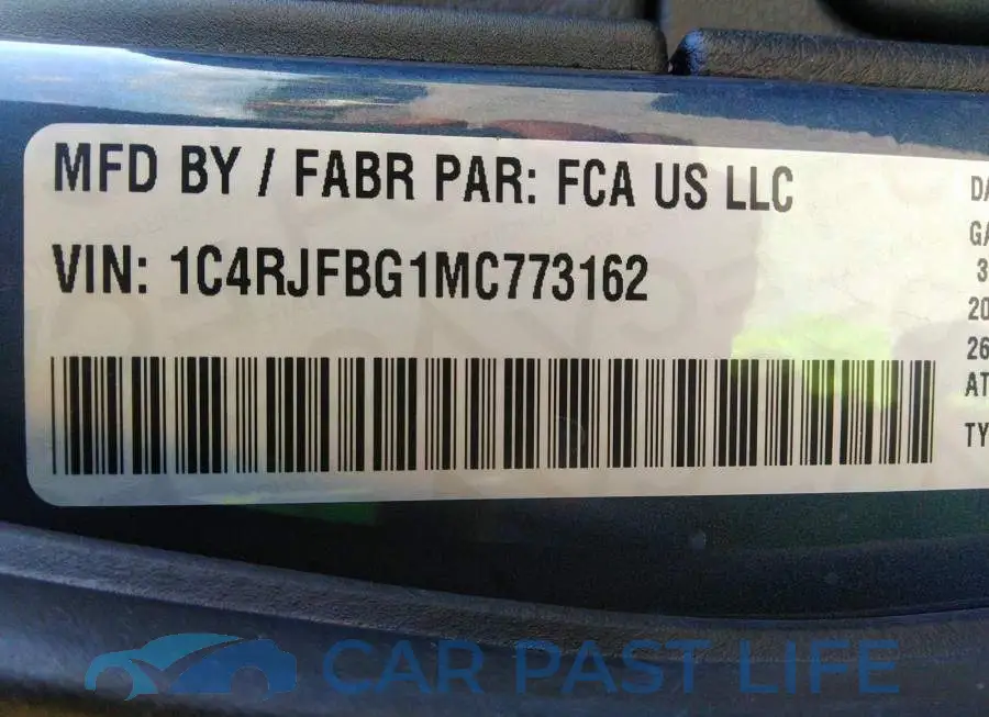 1C4RJFBG1MC773162# 9