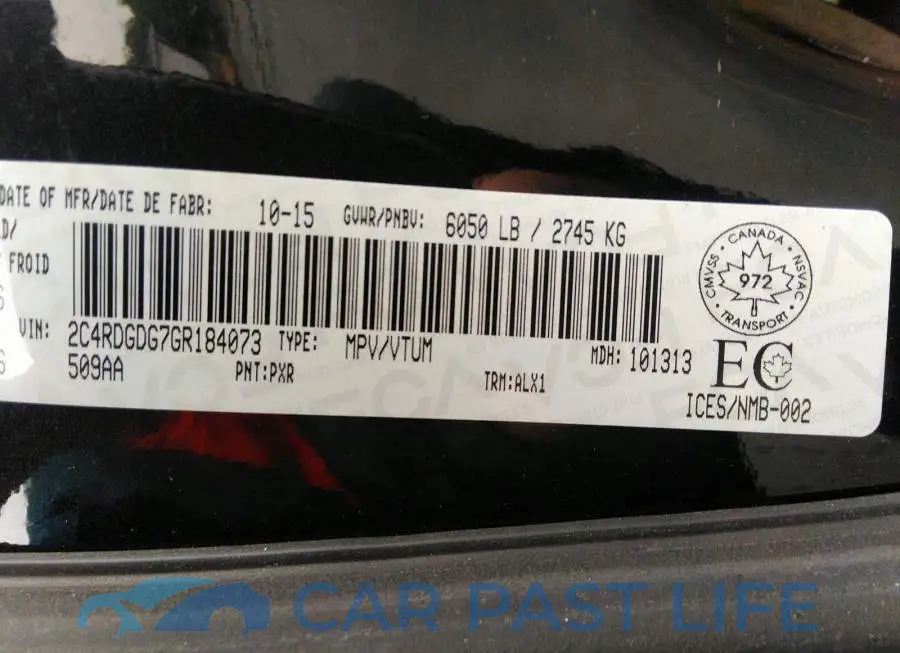 2C4RDGDG7GR184073# 9