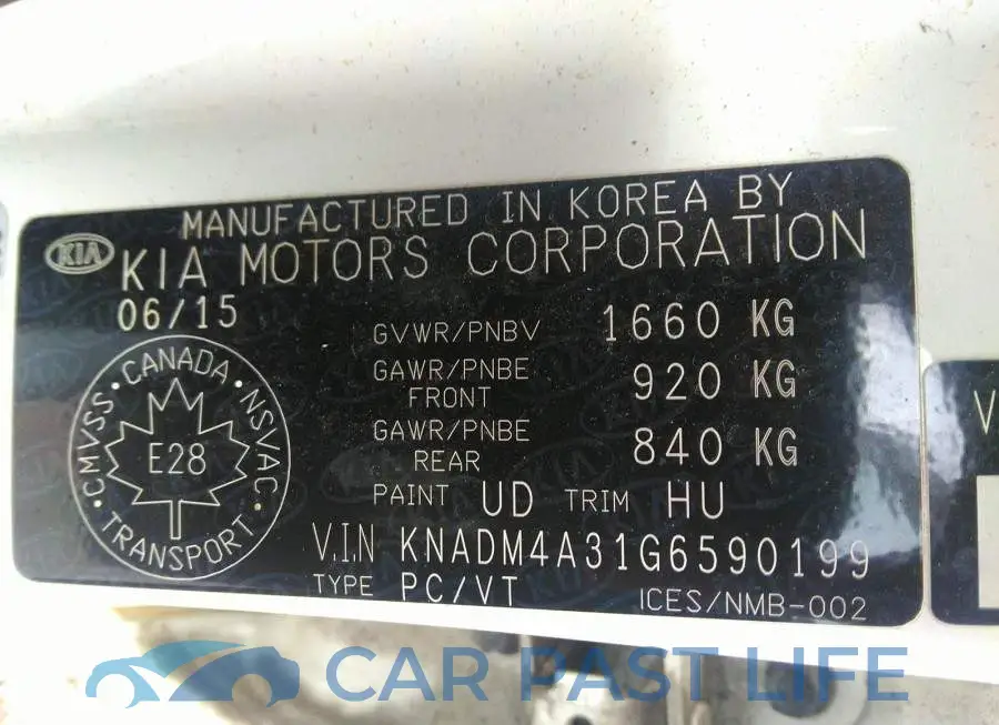 KNADM4A31G6590199# 9