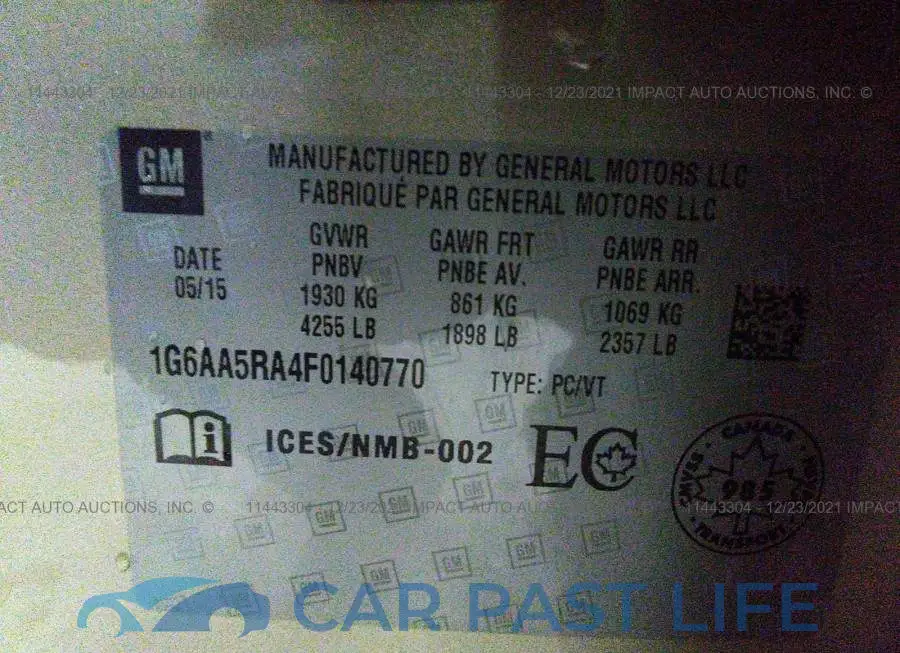 1G6AA5RA4F0140770# 9