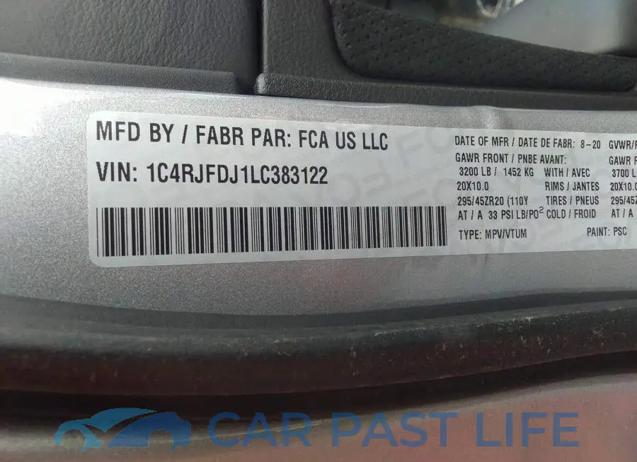 1C4RJFDJ1LC383122# 9