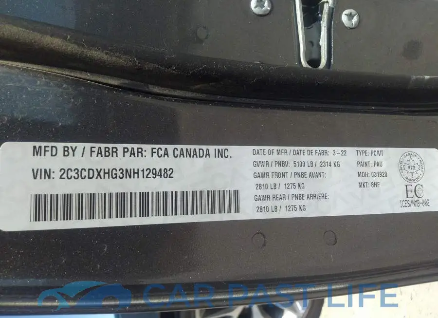 2C3CDXHG3NH129482# 9