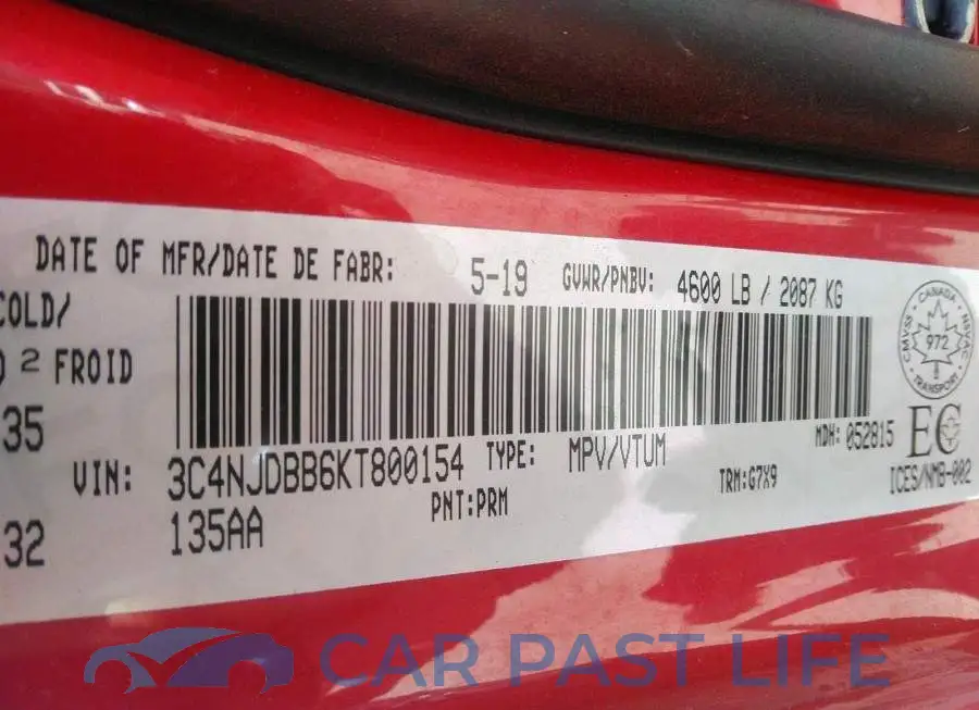 3C4NJDBB6KT800154# 9