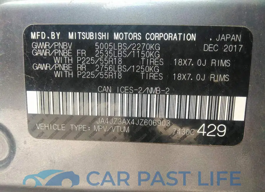 JA4JZ3AX4JZ606903# 9