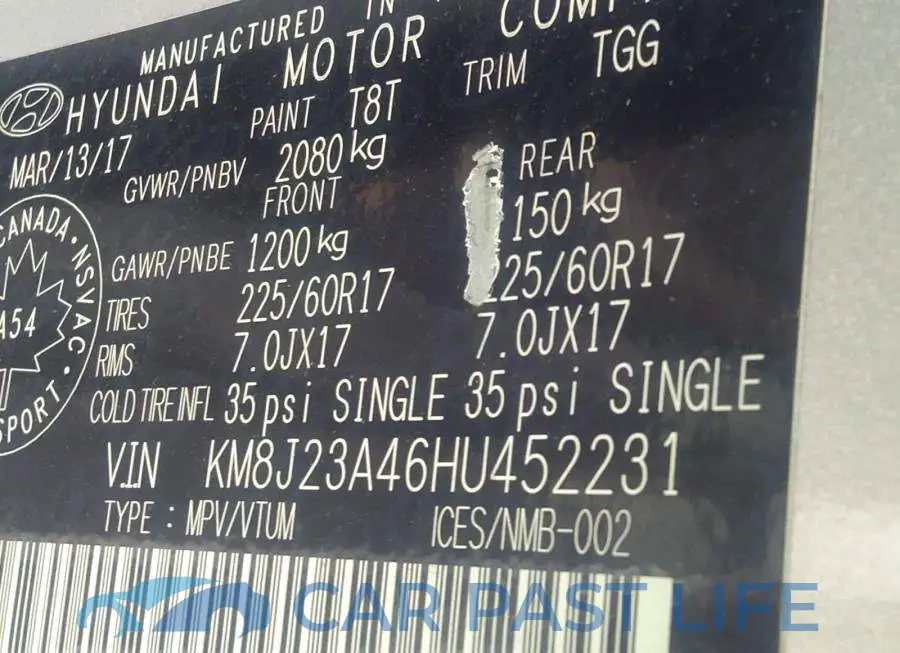KM8J23A46HU452231# 9