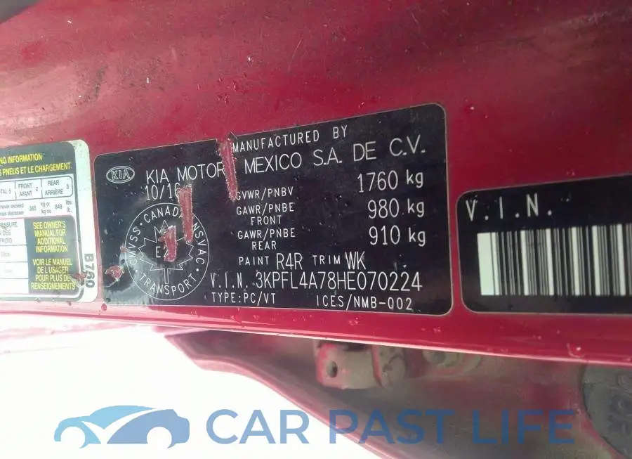 3KPFL4A78HE070224# 9