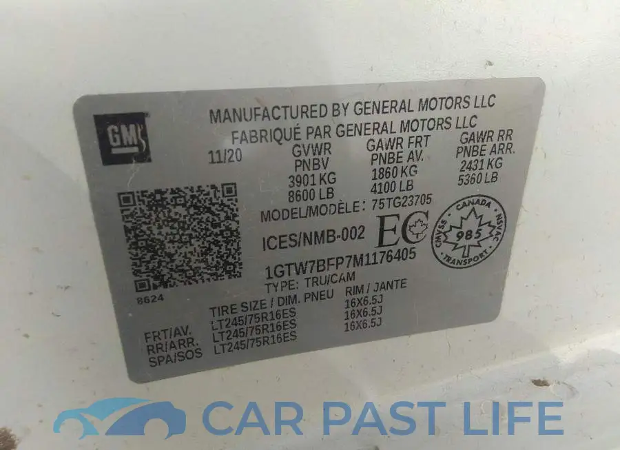 1GTW7BFP7M1176405# 9