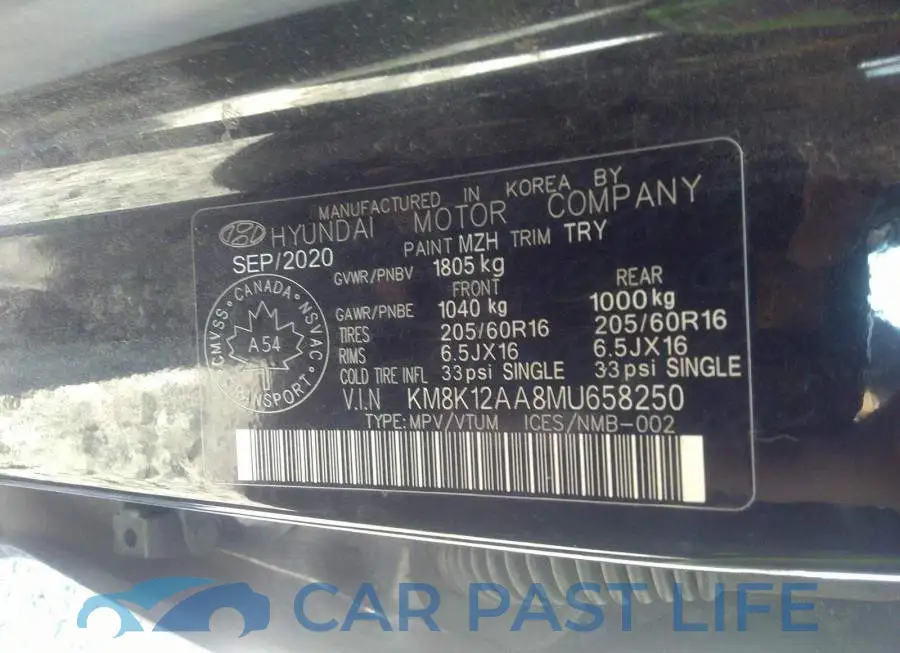 KM8K12AA8MU658250# 9