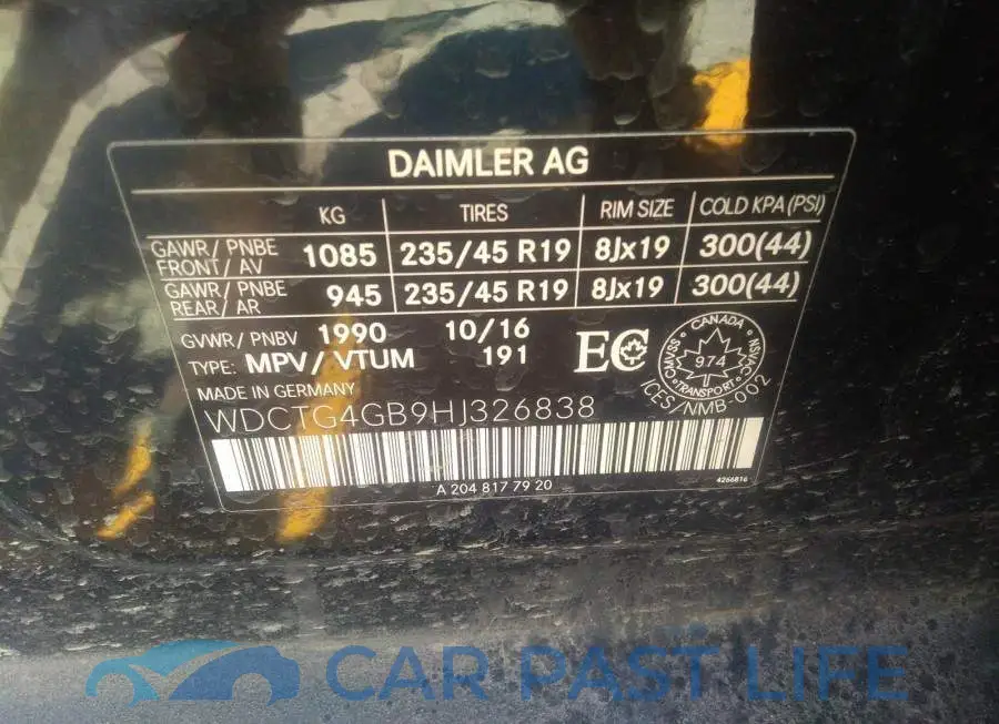 WDCTG4GB9HJ326838# 9
