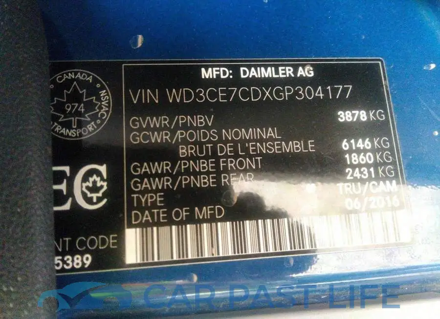 WD3CE7CDXGP304177# 9