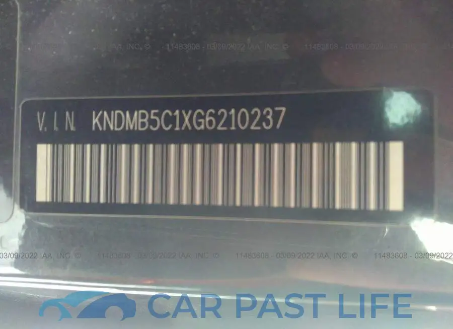 KNDMB5C1XG6210237# 9