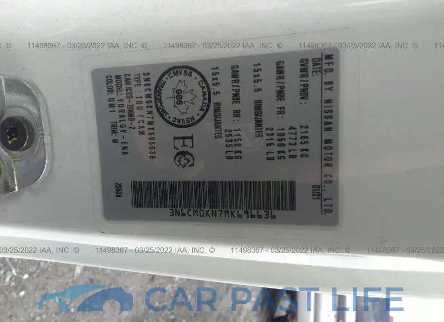 3N6CM0KN7MK696636# 9