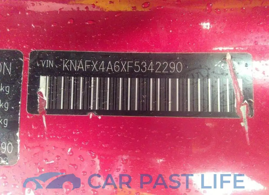 KNAFX4A6XF5342290# 9