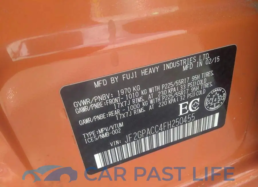 JF2GPACC4FH250455# 9