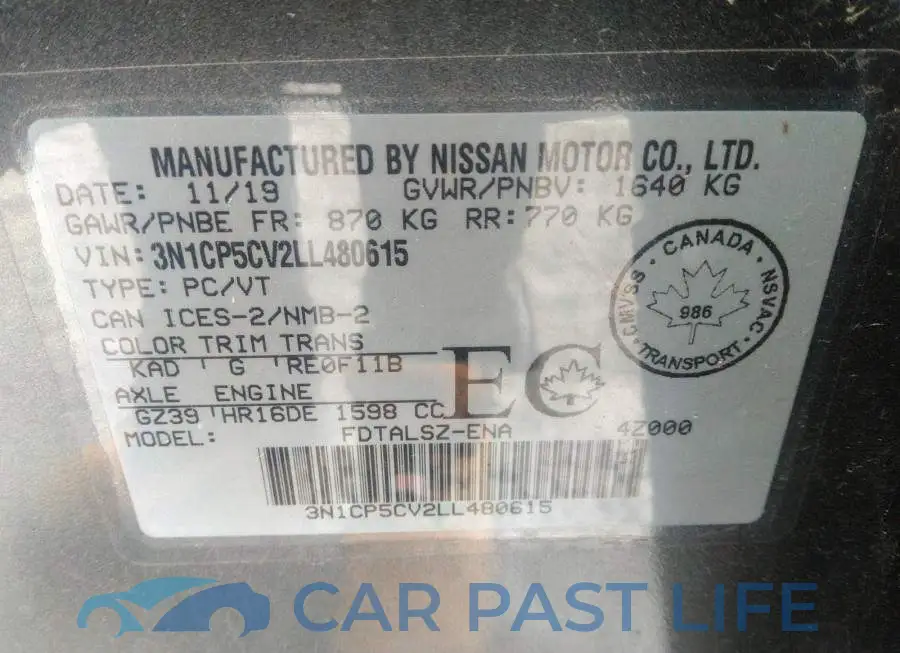 3N1CP5CV2LL480615# 9