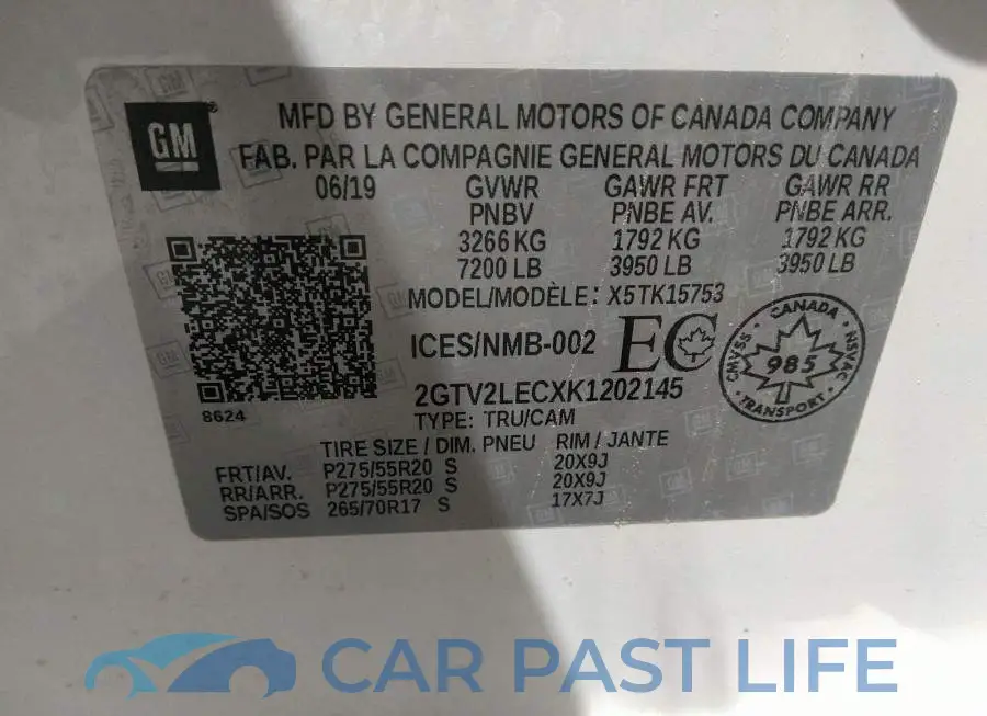 2GTV2LECXK1202145# 9