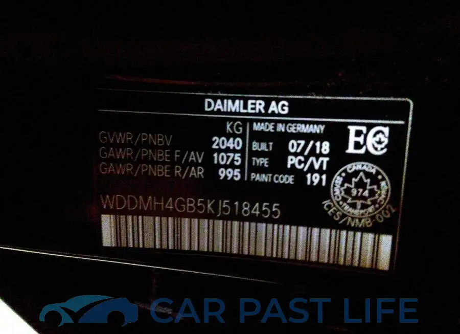 WDDMH4GB5KJ518455# 9