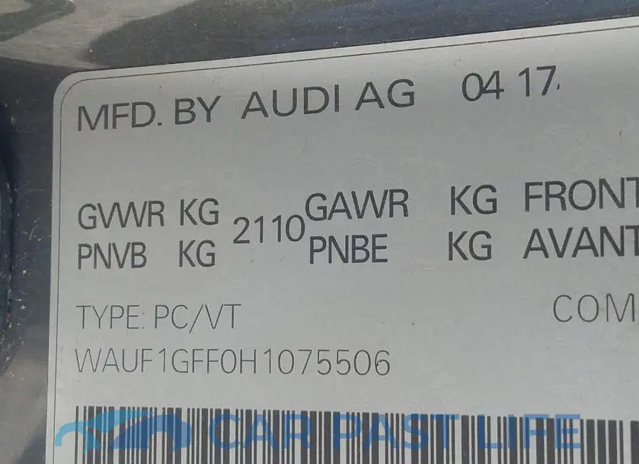 WAUF1GFF0H1075506# 9