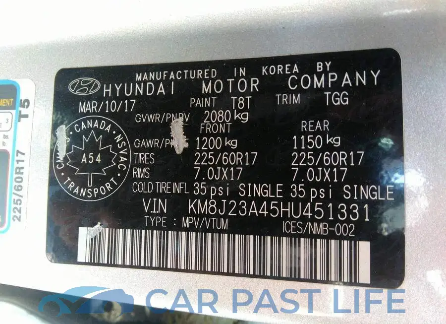 KM8J23A45HU451331# 9