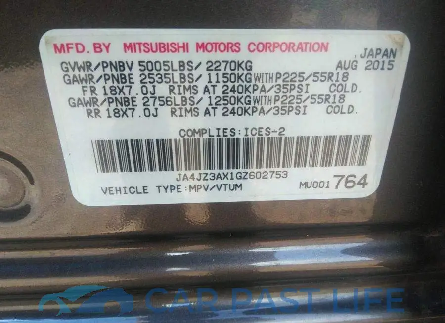 JA4JZ3AX1GZ602753# 9