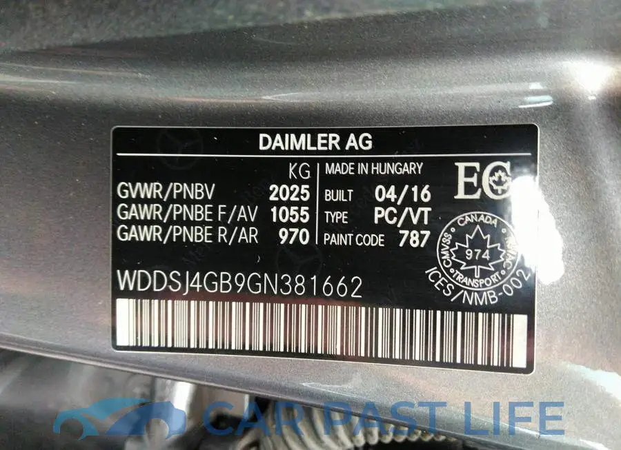 WDDSJ4GB9GN381662# 9
