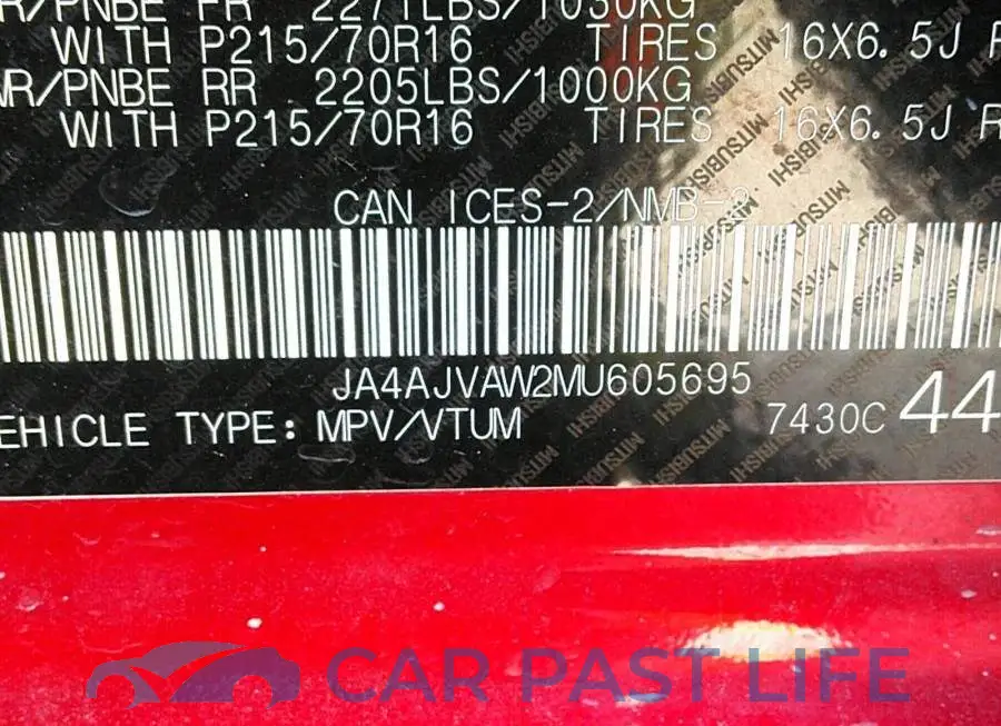 JA4AJVAW2MU605695# 9